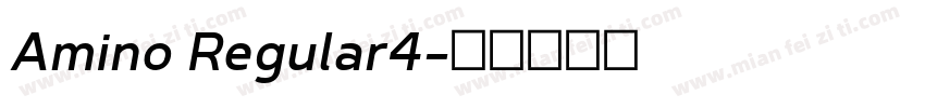 Amino Regular4字体转换